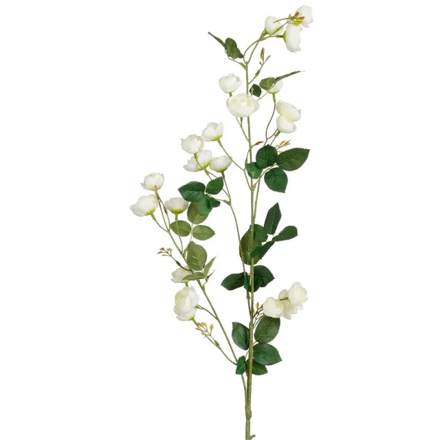 Mica Decorations kunstbloem Rozentak Wit