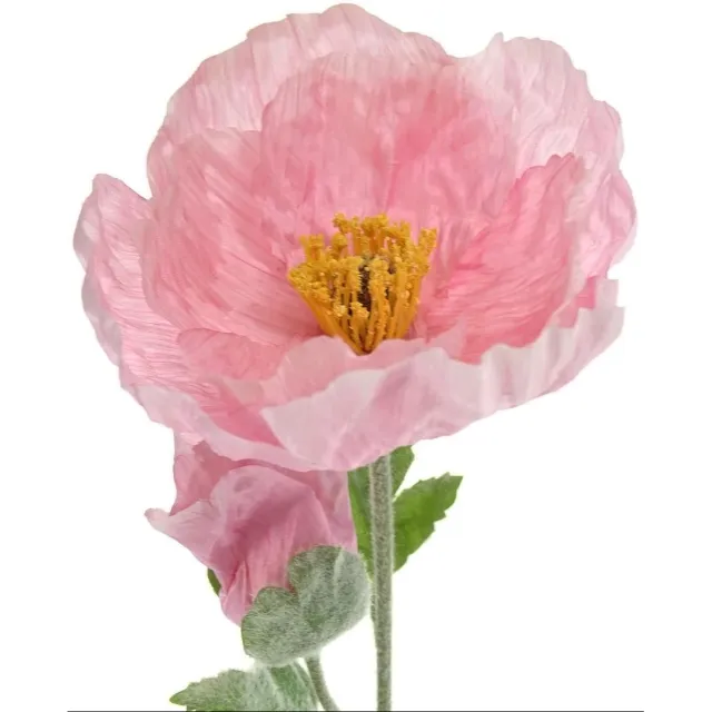 Kaemingk Everlands Reuzenpapaver Roze 2 Bloemen & 1 Knop Ø 12 cm 106 cm