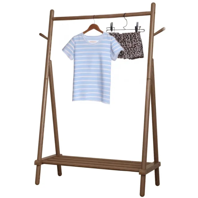 DailySupplies® Kapstok Staand met Schoenenrek - Gardaroberek - Hout - Industrieel - Bruin