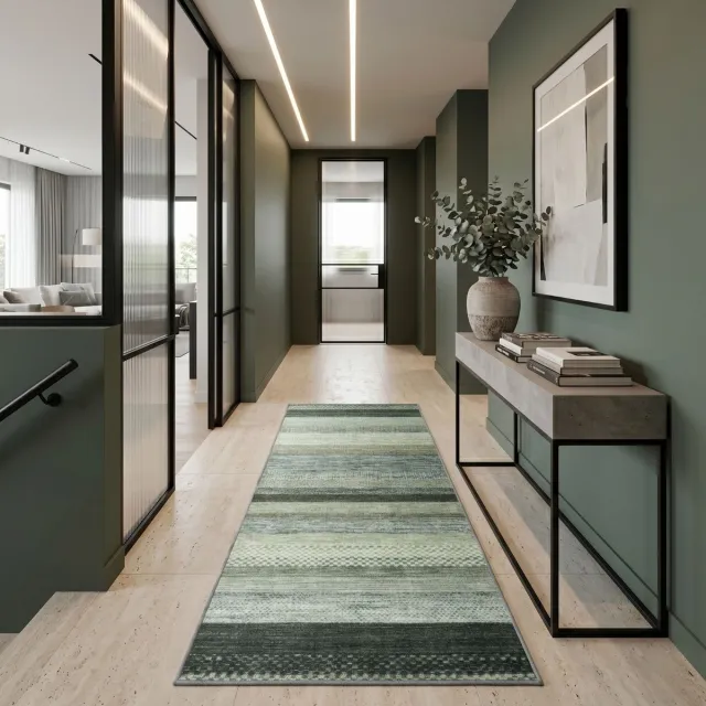 Floordirekt Tapijtloper Op - Antislip, Slijtvast & Onderhoudsvriendelijk - Veel Kleurvarianten - In Moderne Stijl - Grijs-Antraciet - 80 x 150 cm