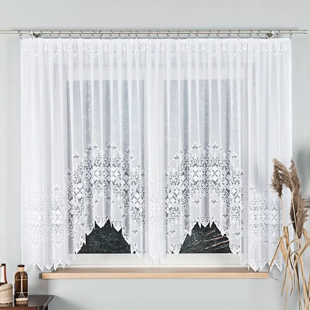 Markizeta Nadia Serie - Roestvrijstalen Gordijn - 400x160 cm - Kleur Wit