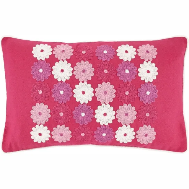 Dutch Decor MERODE - Kussenhoes 30x50 cm - fuchsia - roze - met rits Paars