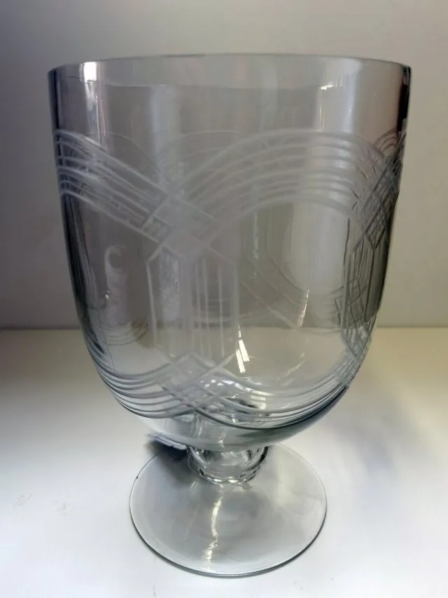 Boltze Windlicht - op voet - 25cm - Ø17cm - Glas - Helder.