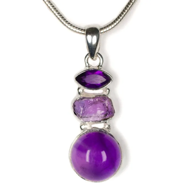 DEVA Loves Edelsteen Hanger - Amethist - paars - 925 zilver - DEVA Loves