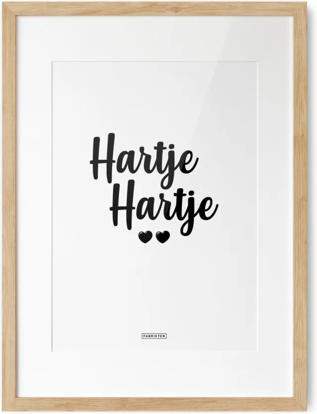 Fabrikten Tekstposter Hartje Hartje - A3 Hartje Hartje A3