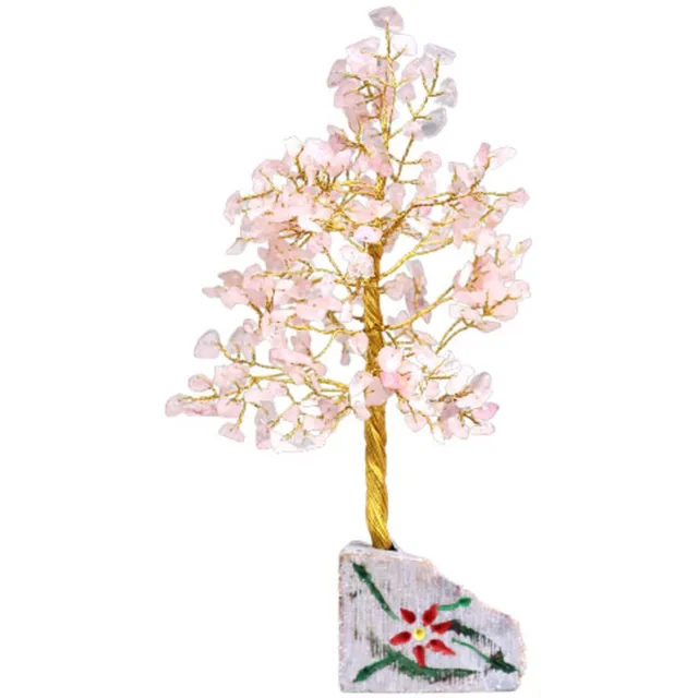 AW Gifts Rozenkwarts edelsteenboom - 320 stenen multicolor