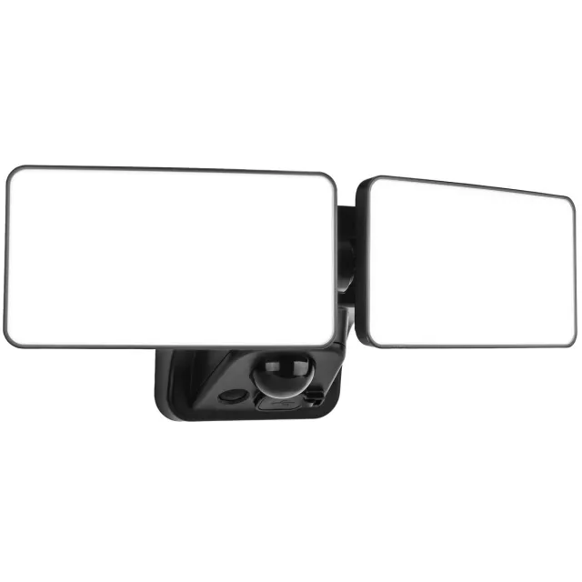 Brendz Schijnwerper met Bewegingssensor, 600 Lumen, IP44 Waterdicht, Oplaadbare Wandlamp, Instelbare Brandtijd, Buitenlamp met Bewegingssensor, Breedstraler, Skye Floodlight Zwart Oplaadbaar