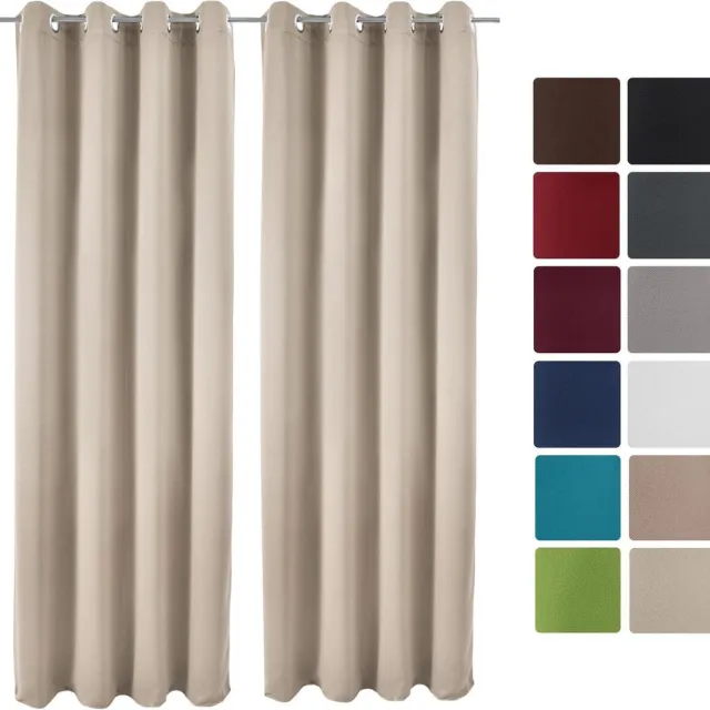 Beautissu Gordijnen - Verduisterend - Plooiband Amelie BO - Kant en Klaar - 140x245cm - Crème - set van 2