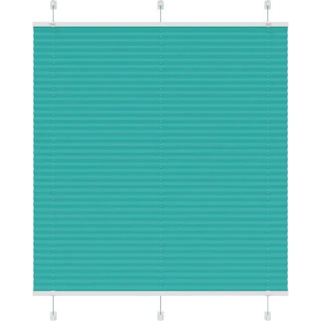 vidaXL Plissé - rolgordijn - 115x150cm - stofbreedte - 114,4cm - petrol - groen petroleumgroen