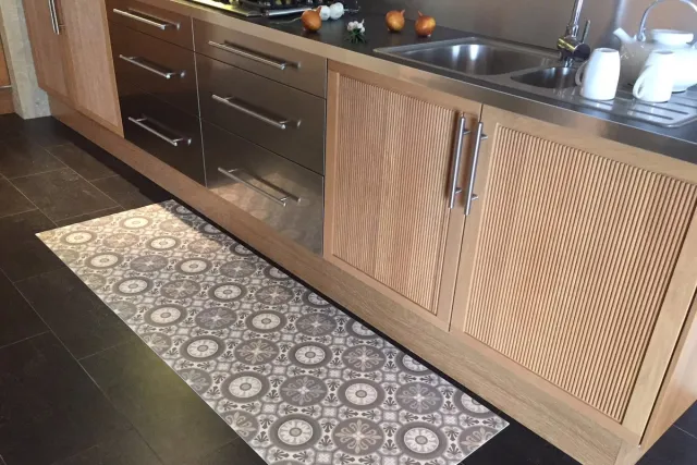JYG Vinyl Keukenloper Mechelen - 75x500 cm Grijs - Beige