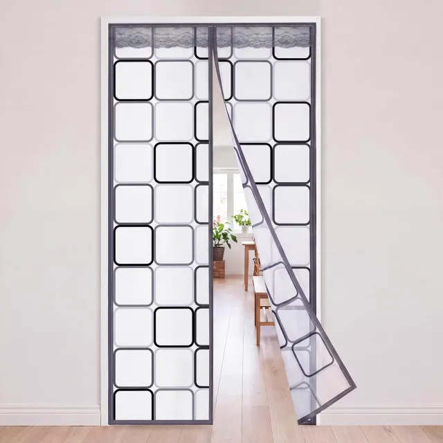 Famanu Warmtewerend gordijn van 100 x 200 cm, magnetisch thermogordijn voor deuren, ideaal voor het tegenhouden van kou en tocht in verschillende ruimtes wit