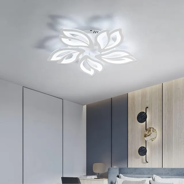 Haobosic LED plafondlamp, moderne LED kroonluchters75W 6000LM 6500K voor woonkamer, hal, eetkamer, keuken White