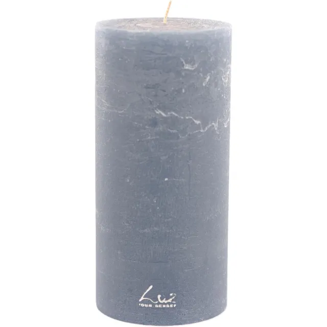 LUZ Rasteli Luz Your Kaars Cilinder Blauw-Oceaan Blauw D 9 cm H 19 cm