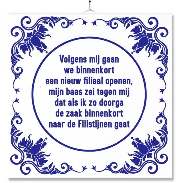 MC Living Tegel Met Opdruk | Grappig | Humor | Verjaardag kado | Toilet WC | Volgens mij gaan we binnenkort een nieuw filiaal openen Multi-Color