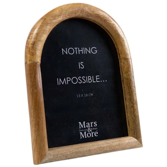 Mars & More fotolijst mango hout boog 13x18cm Bruin