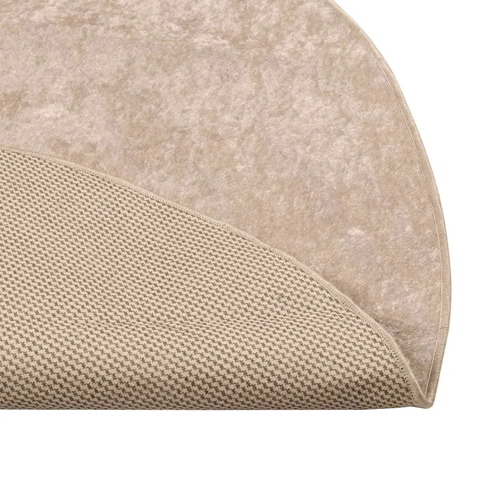 vidaXL Vloerkleedloper MARSA Beige 120 x 120 cm Polyester en PVC, foto 4
