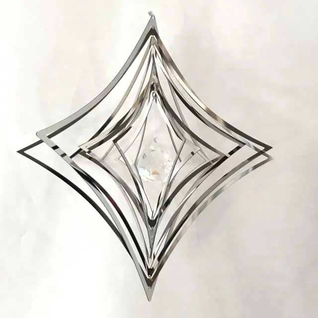 Nature's Melody Cosmo Spinner - ca. 5" / 13 cm,DIAMOND.DIAMANT. Transparant
