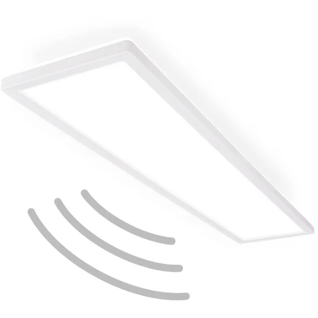 B.K.Licht BRILONER Move - Plafondlamp met bewegingsmelder - badkamerverlichting met neutral wit licht - badkamerlamp met indirect licht - 98cm - wit