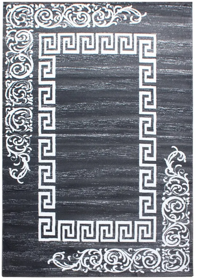 Dutch XXL Klassiek Vloerkleed | Tapijt | Miami | Kader | Grijs | 80x150 cm
