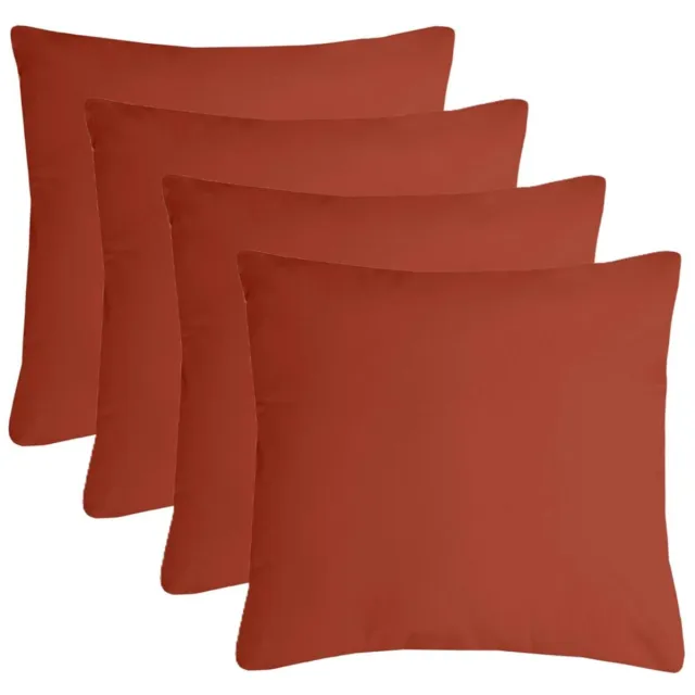 Stof Textile sierkussen Nelson - 4x - terracotta - 60 x 60 cm - bank kussens - zitkussens - binnen/buiten - polyester Terracotta bruin