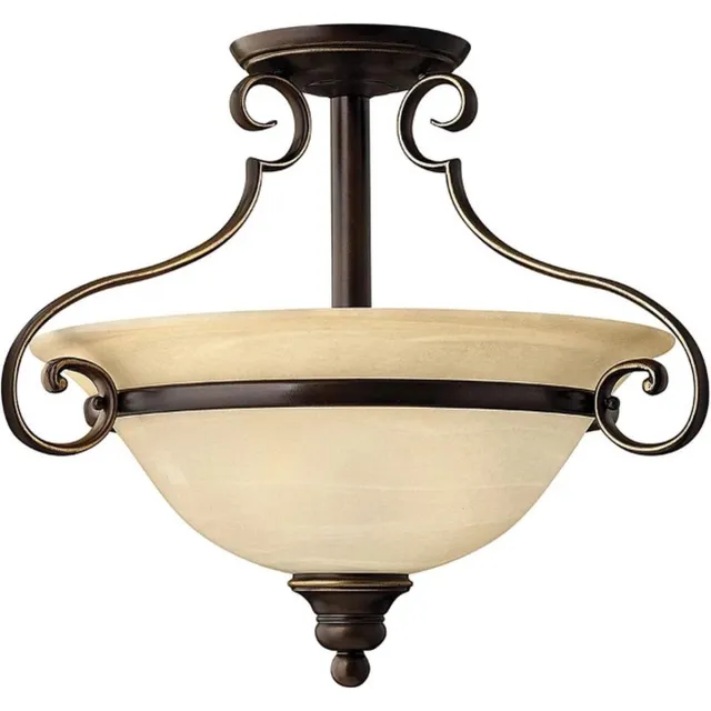 Hinkley LED Plafondlamp Cello | 2X E27 Max 60W | Dimbaar | Antique Bronze Geen