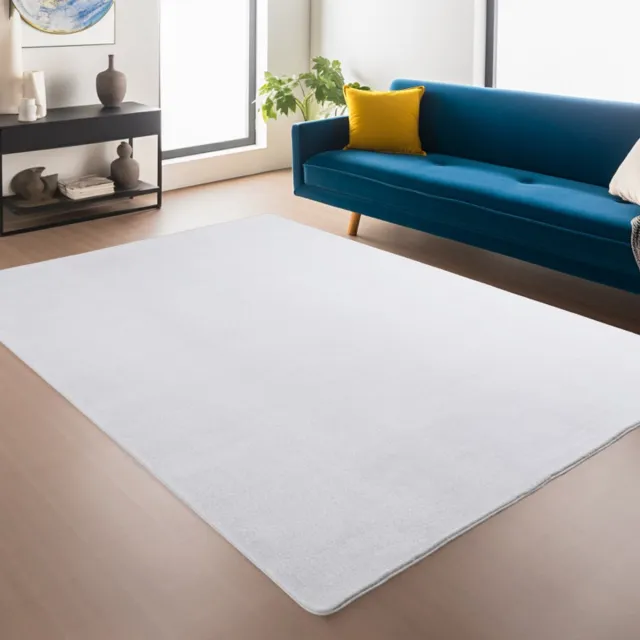 Ayyildiz Antislip Vloerkleed Joy Wit 80 x 150 cm Effen Kleur Zacht