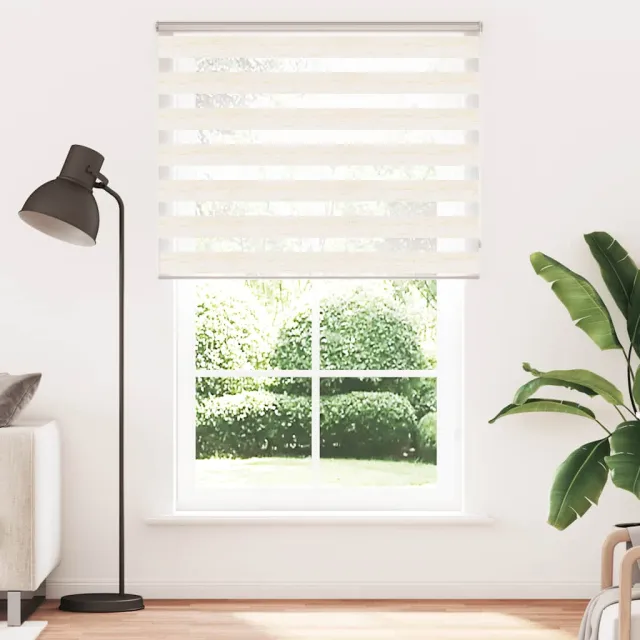 vidaXL Zebra rolgordijn 140x230 cm stofbreedte 135,9 cm marmerbeige