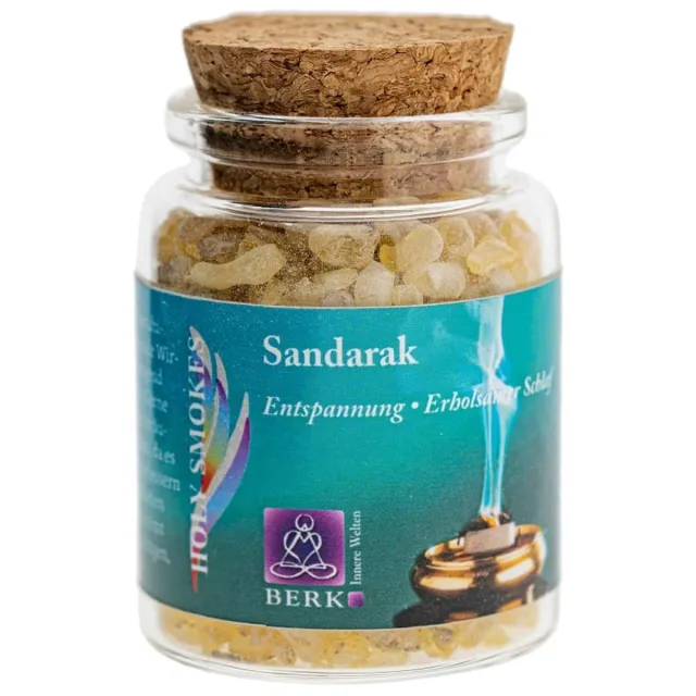 BERK Wierookhars Sandarak in Glas Zwart