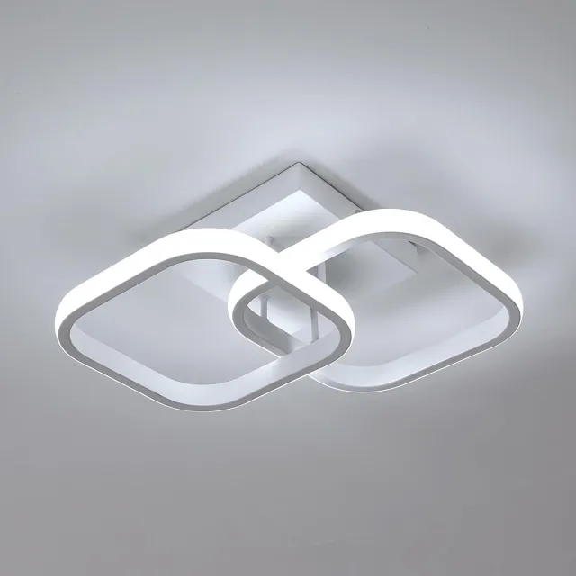 Goeco Plafondlamp - 30cm - Medium - LED - 30W - 3300LM - Vierkante Acryl Plafondlamp - 6500K - Koel Wit Licht