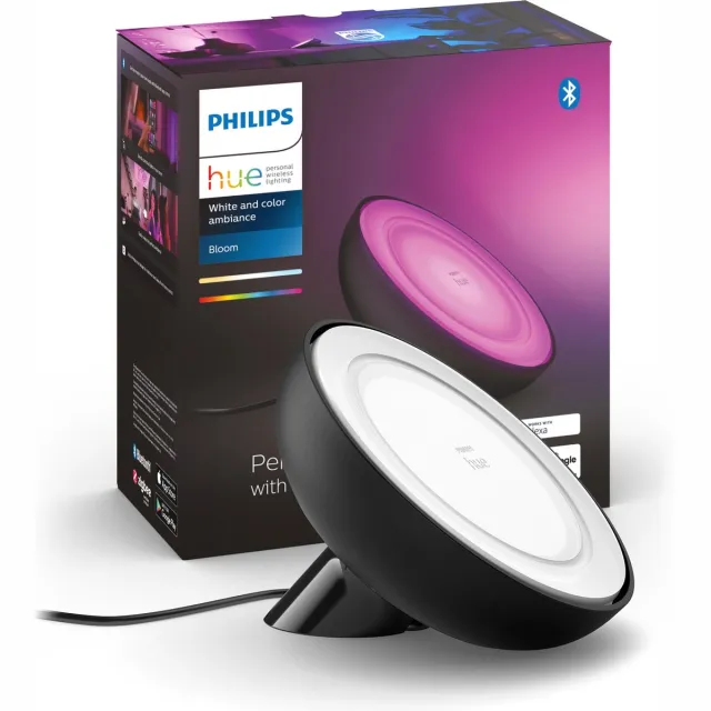 Philips Hue Bloom tafellamp - wit en gekleurd licht - zwart