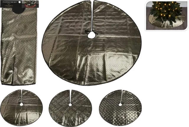 Koopman Kerstboom Kleed/Rok - Zwart - Diameter 95cm - 3 Designs