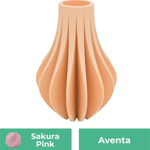 Lovora Aventa design vaas – Decoratieve vaas - Sakura Roze - 3d geprinte vaas – geschikt voor droogbloemen - 30CM