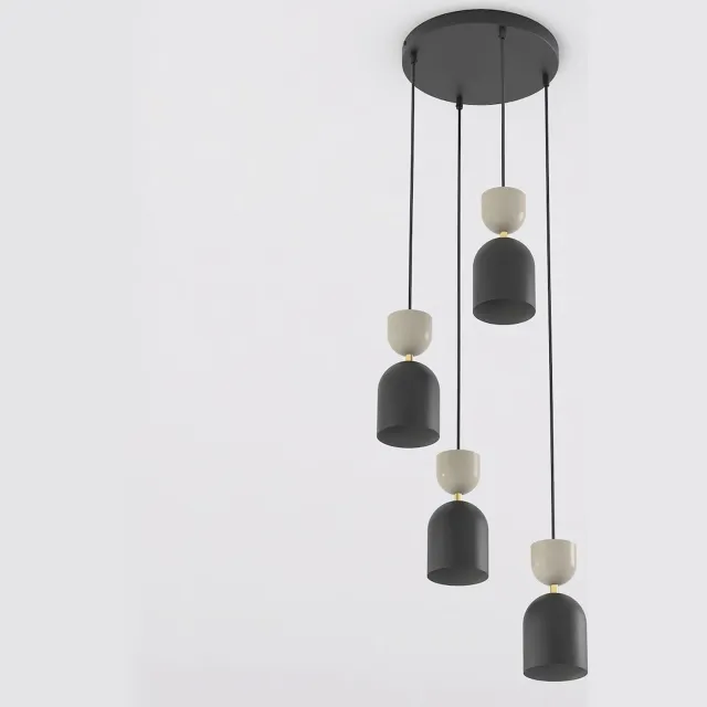 Emibig GAUDI 4PREM BLACK MOKKA - Moderne hanglamp voor stijlvol interieur