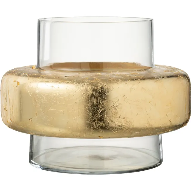 J-Line vaas Cylinder Ring - glas - transparant - Ø 33 cm
