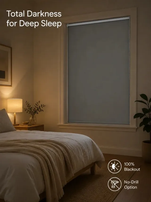 QJ Supply Rolgordijn - Verduisterend - Lichtwerend - Raamdecoratie - Privacy - Zonwering - Energiebesparend - Grijs