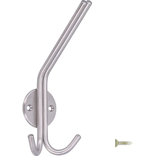 Siro kapstokhaak - RVS - 173 x 76 x 103 mm - RVS geborsteld Zilver