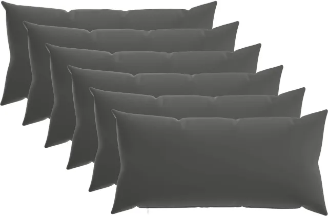 vidaXL Dekenkussen - 6 - st - HEERLEN - Antraciet - 40 - x - 70 - cm - Polyester
