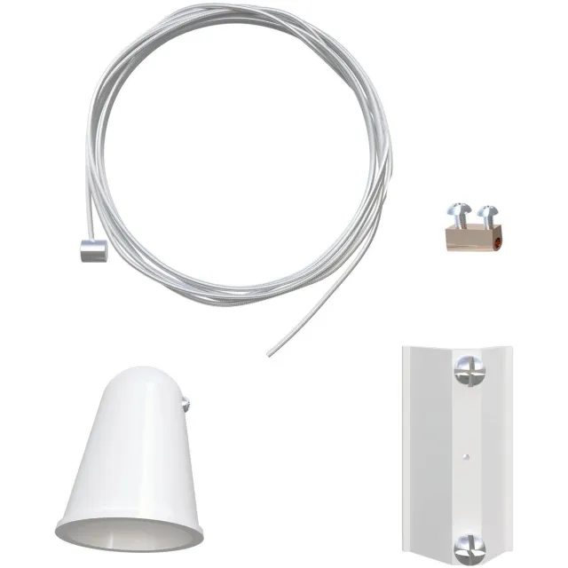 LEDVION Ophangset Railsysteem - Set van 2 - Wit- 2m Kabel