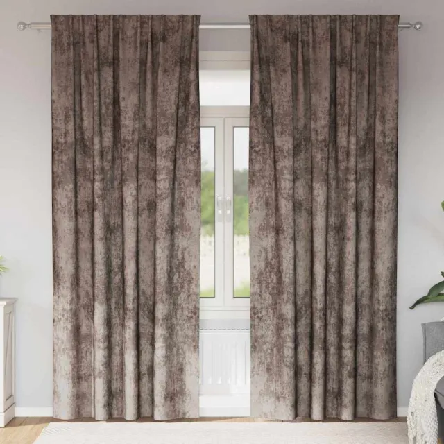 vidaXL Velvet Gordijnen 2 st Cappuccino 225 x 140 cm Fluweel Bruin