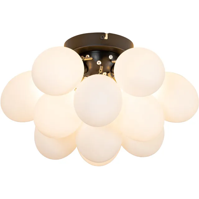 QAZQA uvas - Design Plafondlamp - 3 lichts - Ø 30 cm - Wit - Woonkamer | Slaapkamer | Keuken