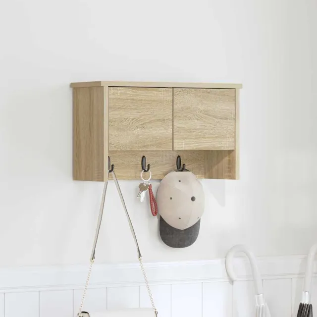 vidaXL Wandgemonteerde kapstok Sonoma Eiken 50 x 20 x 30 cm Beige