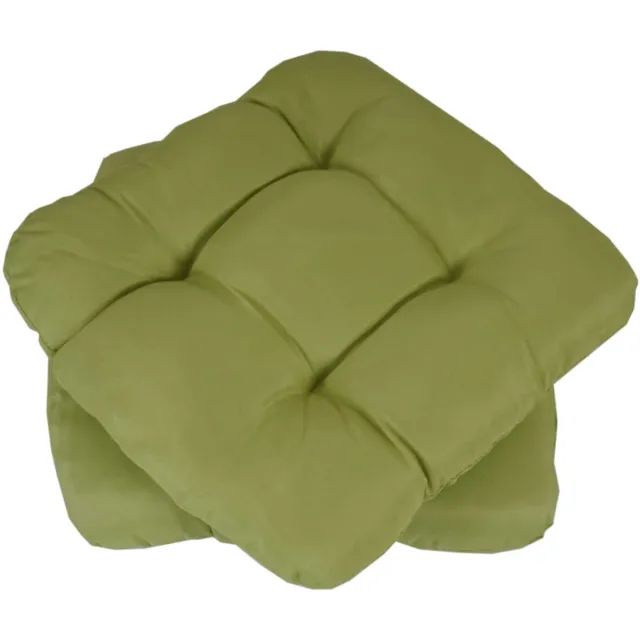 MCW Set van 2 zitkussens Dublin, stoelkussen 41x38x8cm ~ lichtgroen