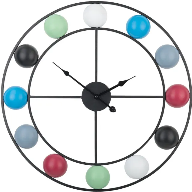 Beliani REIDEN - Wandklok - Multicolor - IJzer Meerkleurig