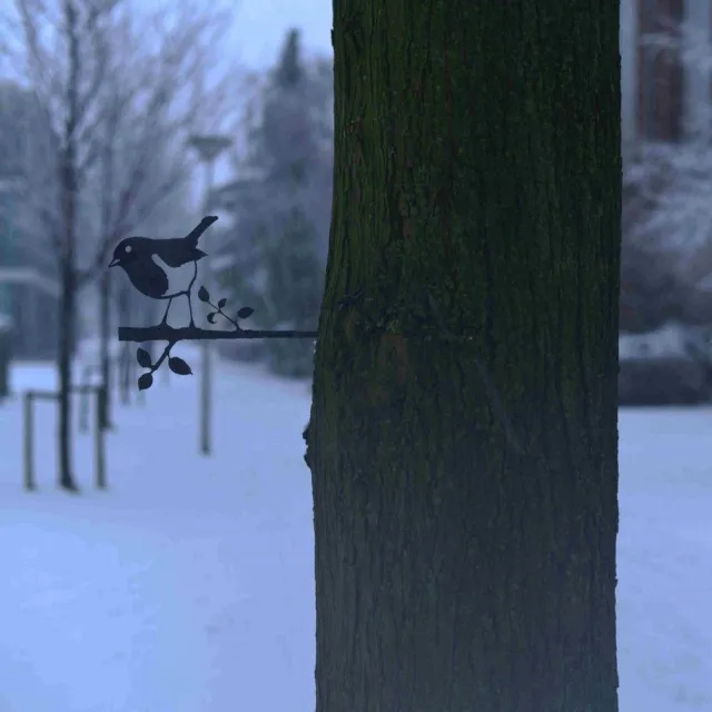 Birdwise tuindecoratie Roodborstje cortenstaal Grijs