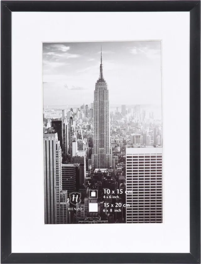 Henzo Fotolijst - Henzo - Manhattan - Fotomaat 15x20 cm - Zwart
