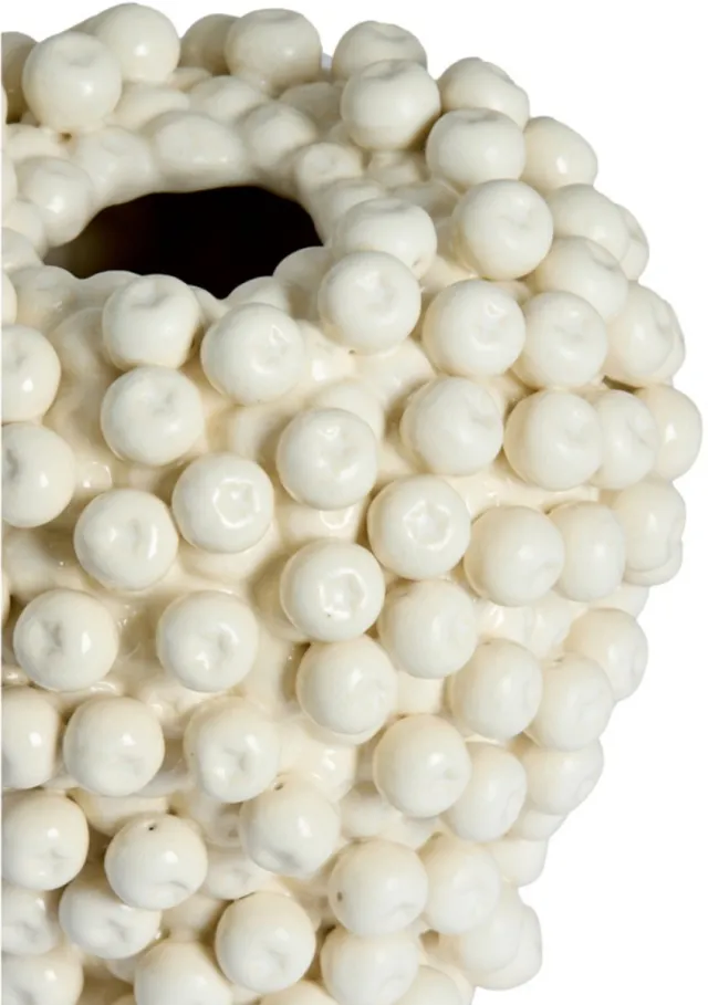 Light & Living Vaas BERRIES - Wit - 15x14.5x17.5 cm