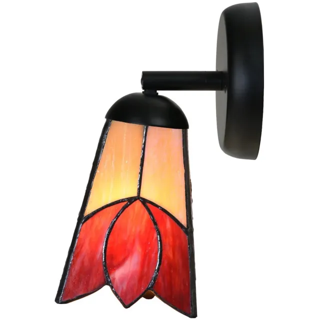 Coloured by Art Tiffany Spot zwart met Fleur de Vanneau Kievitsbloem - Art Deco Trade