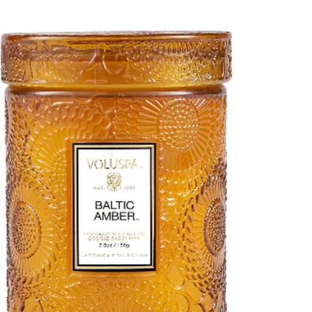 Voluspa Geurkaars Japonica Collection Baltic Amber Small Jar Candle 156gr Geel