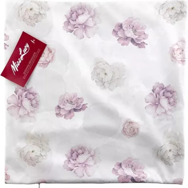 MissLucy Miss Lucy - Flower - Kussenhoes – Kussensloop – Sierkussen – Sierkussenhoes – 40 x 40 cm - Wit gebloemd
