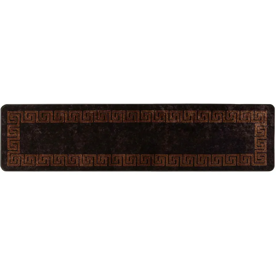 vidaXL Vloerkleedloper MARSA Zwart 100 x 450 cm Polyester en PVC